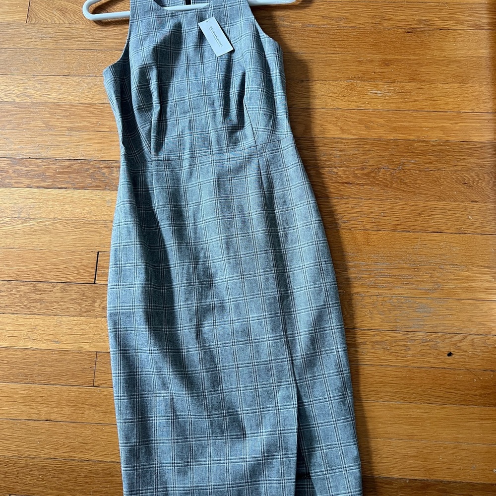 BANANA REPUBLIC Herringbone Dress Office look size 2 front pleat